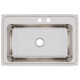 Elkay Lustertone Classic Stainless Steel 33" x 22" x 11-5/8" MR2-Hole Single Bowl Drop-in Sink