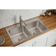 Elkay Lustertone Classic Stainless Steel 37" x 22" x 10-1/8" 4-Hole Equal Double Bowl Drop-in Sink