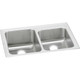 Elkay Lustertone Classic Stainless Steel 33" x 22" x 10", Offset 0-Hole Double Bowl Drop-in Sink