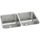 Elkay Lustertone Classic Stainless Steel 35-3/4" x 18-1/2" x 10", Equal Double Bowl Undermount Sink Kit