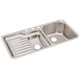 Elkay Lustertone Classic Stainless Steel, 41-1/2" x 20-1/2" x 9-1/2" 60/40 Double Bowl Undermount Sink