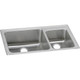 Elkay Lustertone Classic Stainless Steel 37" x 22" x 10", 0-Hole 60/40 Double Bowl Drop-in Sink