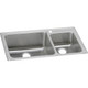 Elkay Lustertone Classic Stainless Steel 37" x 22" x 10", 1-Hole 60/40 Double Bowl Drop-in Sink