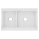 Elkay Fireclay 33" x 19-15/16" x 9-3/16" 60/40 Double Bowl Farmhouse Workstation Sink with Aqua Divide White
