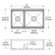 Elkay Fireclay 33" x 19-15/16" x 9-3/16" 60/40 Double Bowl Farmhouse Workstation Sink with Aqua Divide White