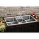 Elkay Lustertone Classic Stainless Steel 43" x 22" x 7-7/8" 3-Hole Triple Bowl Drop-in Sink