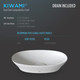 Toto Kiwami 16 Inch Vessel Bathroom Sink with CeFiONtect - Cotton White - LT473G#01