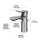 TOTO GO 1.2 GPM Single Handle Bathroom Sink Faucet with COMFORT GLIDE Technology, Brushed Nickel - TLG01301U#BN
