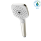 Toto G Series Square Three Spray Modes 4 inch 1.75 GPM Handshower with ACTIVE WAVE, COMFORT WAVE, and WARM SPA, Brushed Nickel - TBW02015U4#BN