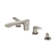 Toto GO Two-Handle Deck-Mount Roman Tub Filler Trim with Handshower, Polished Nickel - TBG01202U#PN