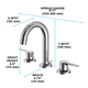 TOTO LB Two Handle Widespread 1.2 GPM Bathroom Sink Faucet, Polished Chrome - TLS01201U#CP