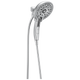 Delta Universal Showering H2OKinetic?In2ition?5-Setting Two-In-One Shower 2.5 GPM in Lumicoat Chrome Finish - 58620-PR25-PK