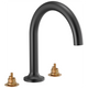 Brizo Odin Roman Tub Faucet - Less Handles in Matte Black Finish - T67375-BLLHP