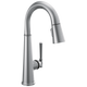 Delta Emmeline Single Handle Pull Down Bar/Prep Faucet in Lumicoat Arctic Stainless Finish - 9982-AR-PR-DST