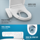 Toto C2 Elongated Washlet Bidet Toilet Seat with PREMIST and EWATER+ Wand Cleaning - Cotton White - 2 Pack