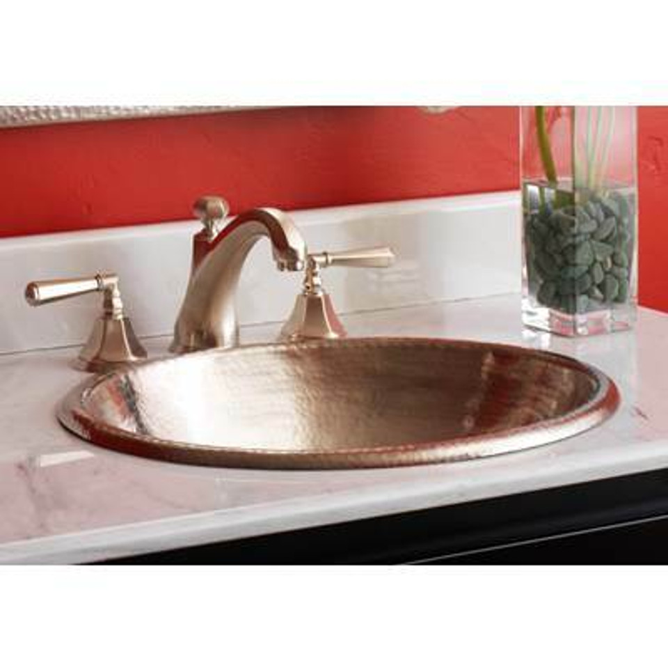 Native Trails Cps242 Hana Hammered Copper Self Rimming Bathroom Sink