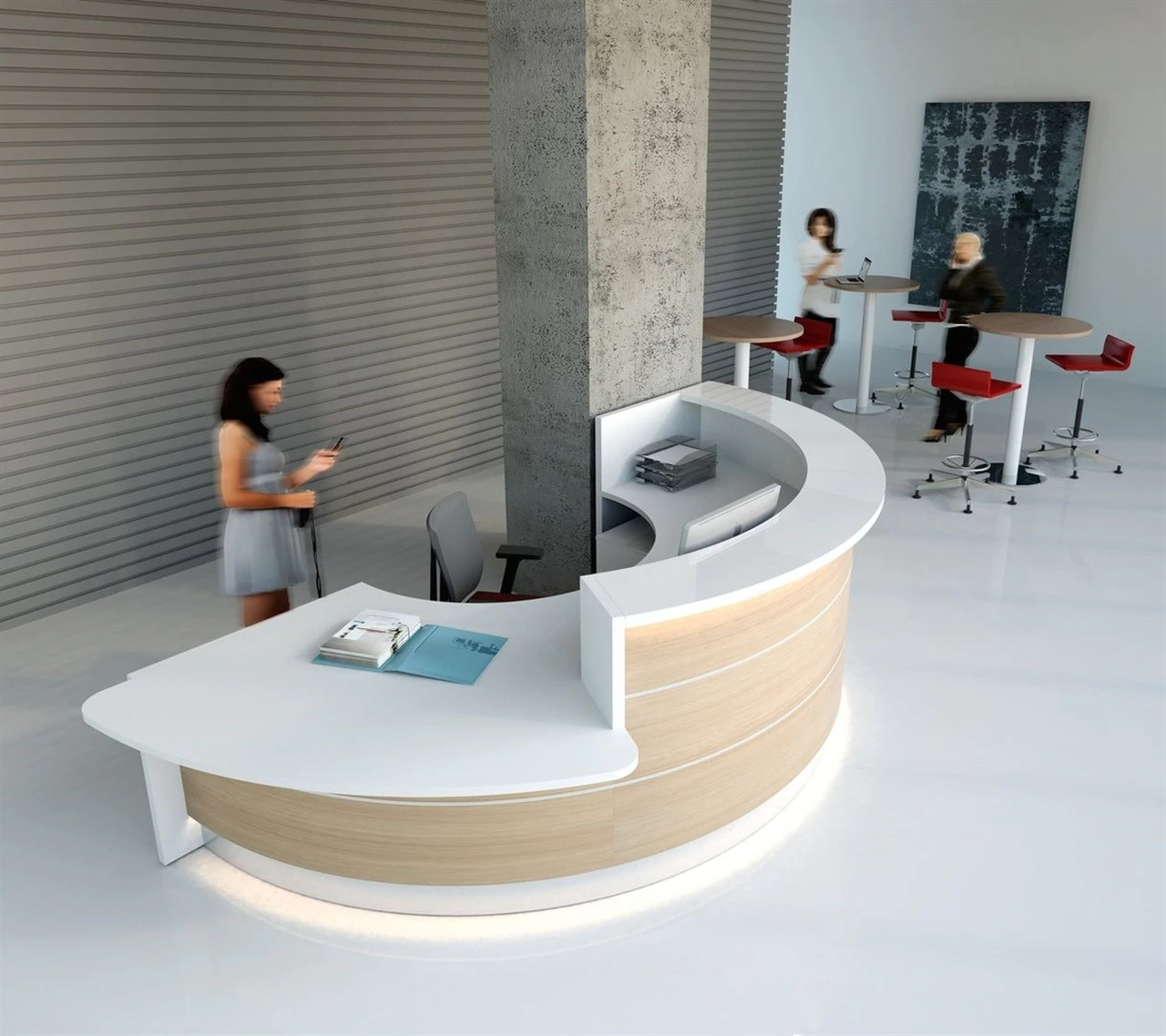 Curved Modern Reception Desk | lupon.gov.ph