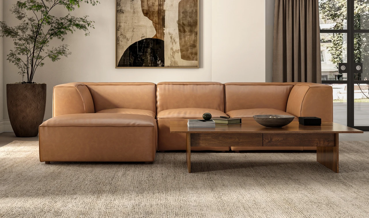 Form Lounge Modular Sectional Sofa - Sonoran Tan by Moe's Home Collection Lifestyle