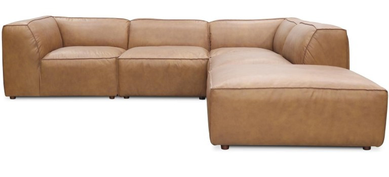 Form Dream Modular Leather Sectional Sofa - Sonoran Tan by Moe's Home Collection