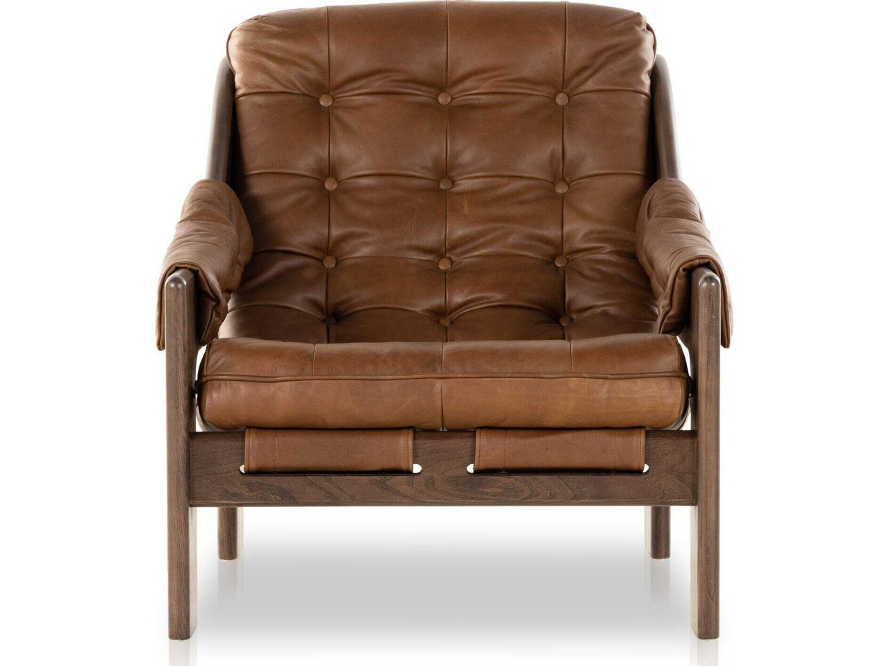 Halston Tufted Sling Chair - Heirloom Sienna Leather by Four Hands