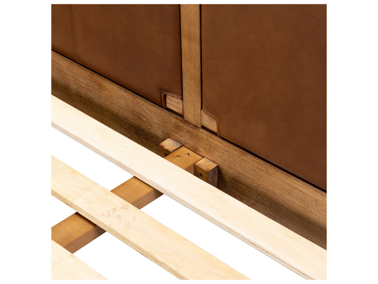 Salado King Panel Bed - Heirloom Sienna Leather by Four Hands