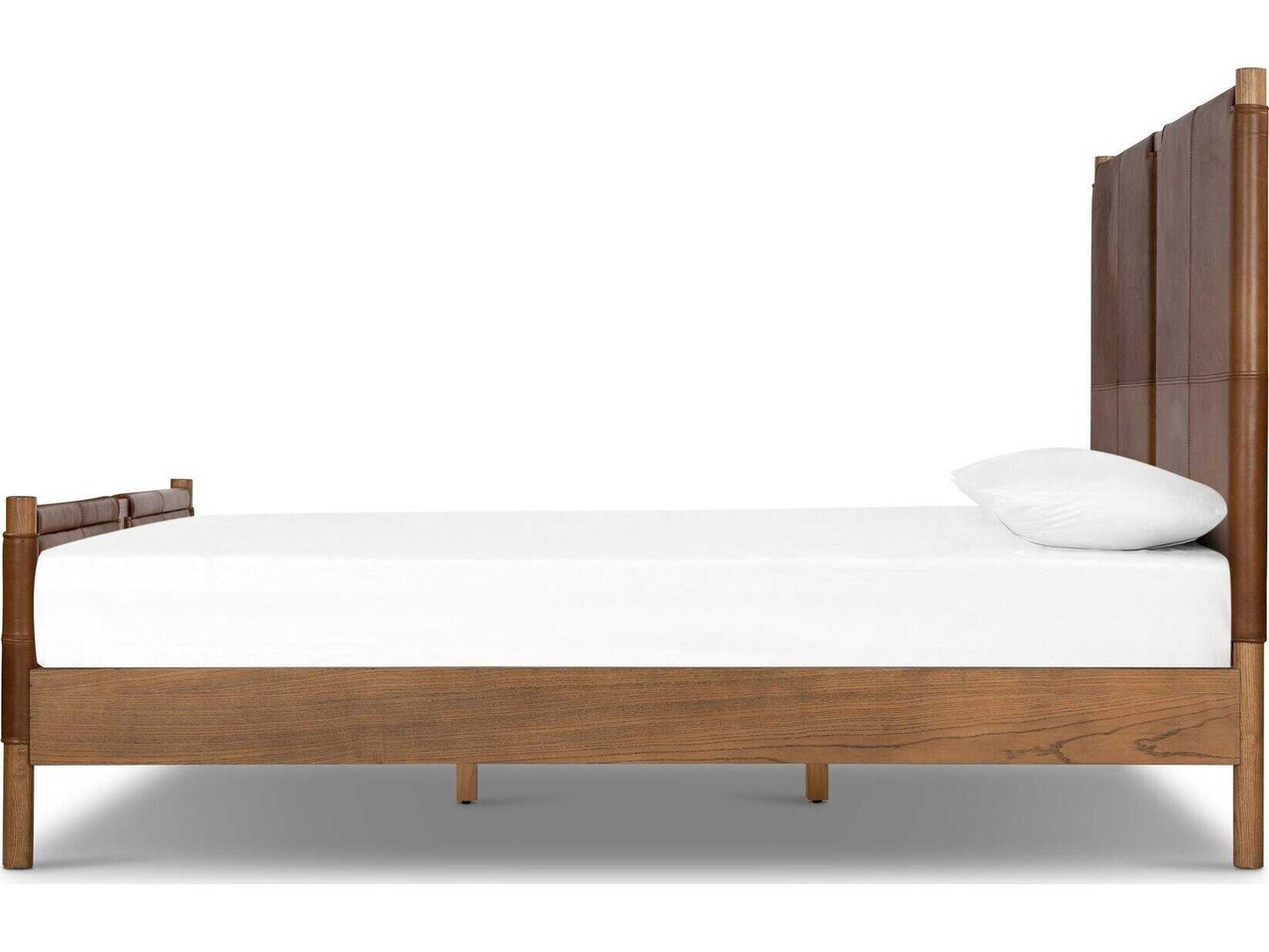 Salado Queen Panel Bed - Heirloom Sienna Leather by Four Hands