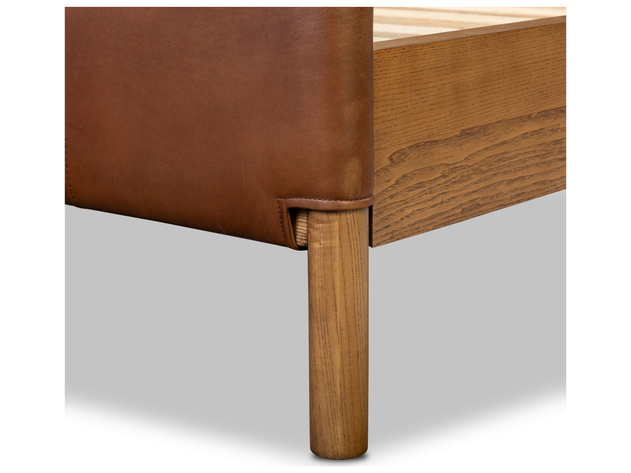 Salado Queen Panel Bed - Heirloom Sienna Leather by Four Hands