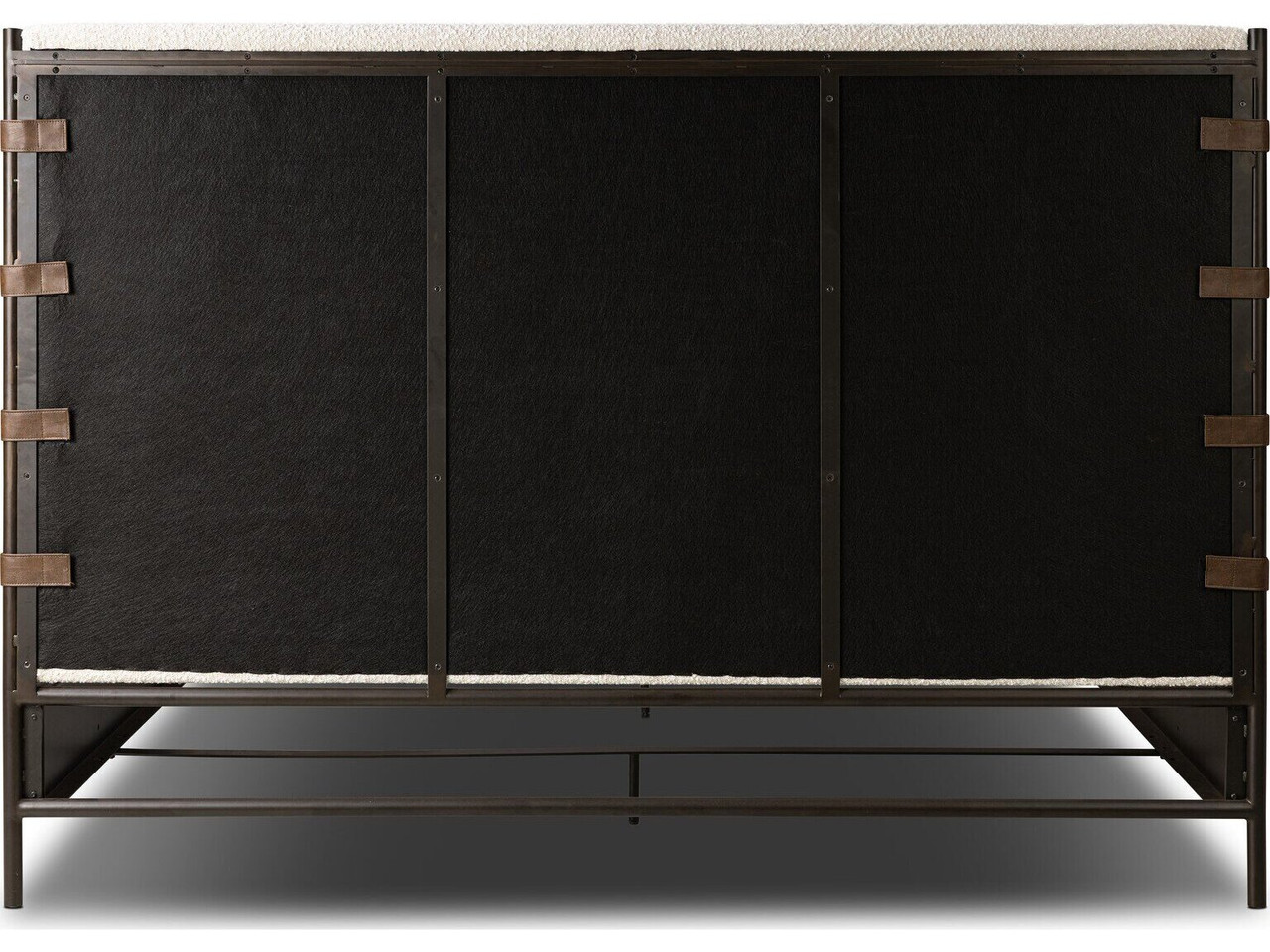 Anderson California King Bed Back View - Knoll Natural Upholstery by Four Hands