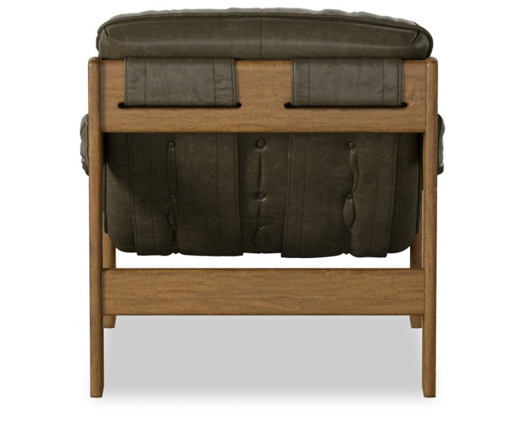 Halston Tufted Sling Chair - Dulane Moss Leather by Four Hands