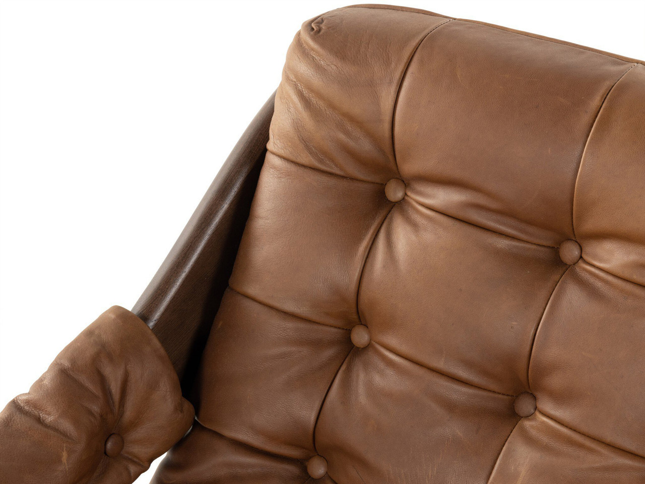 Halston Tufted Sling Chair - Heirloom Sienna Leather by Four Hands