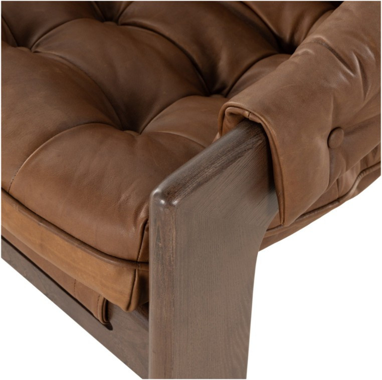 Halston Tufted Sling Chair - Heirloom Sienna Leather by Four Hands