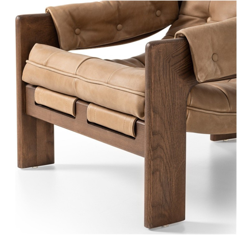 Halston Tufted Sling Chair - Palermo Drift Leather by Four Hands