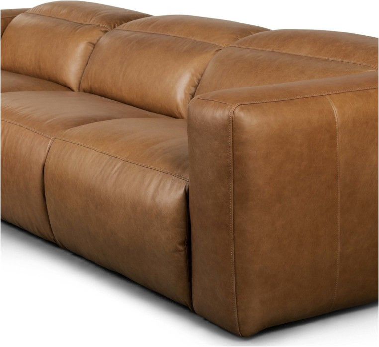 Radley Power Recliner 3 - PC Sectional Sofa w/ LAF Chaise - Sonoma Butterscotch Leather by Four Hands