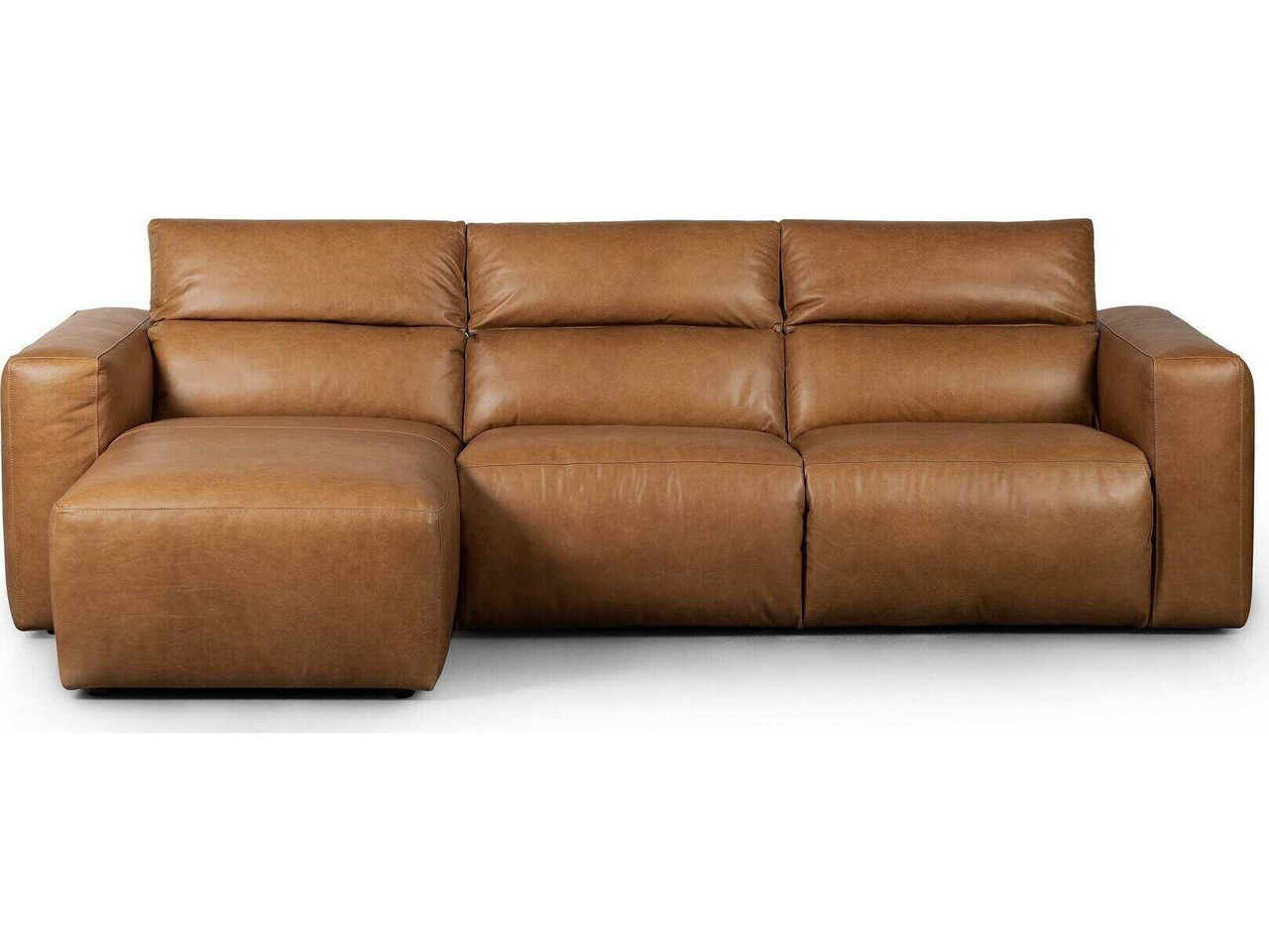 Radley Power Recliner 3 - PC Sectional Sofa w/ LAF Chaise - Sonoma Butterscotch Leather by Four Hands