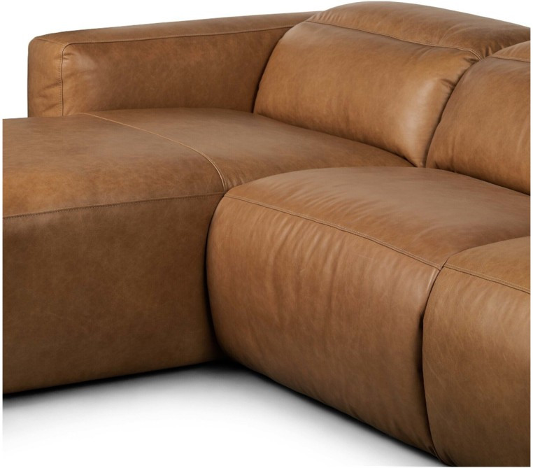 Radley Power Recliner 3 - PC Sectional Sofa w/ LAF Chaise - Sonoma Butterscotch Leather by Four Hands
