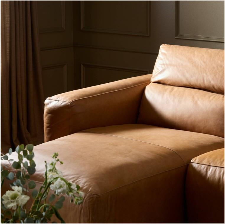 Radley Power Recliner 3 - PC Sectional Sofa w/ LAF Chaise - Sonoma Butterscotch Leather by Four Hands Lifestyle
