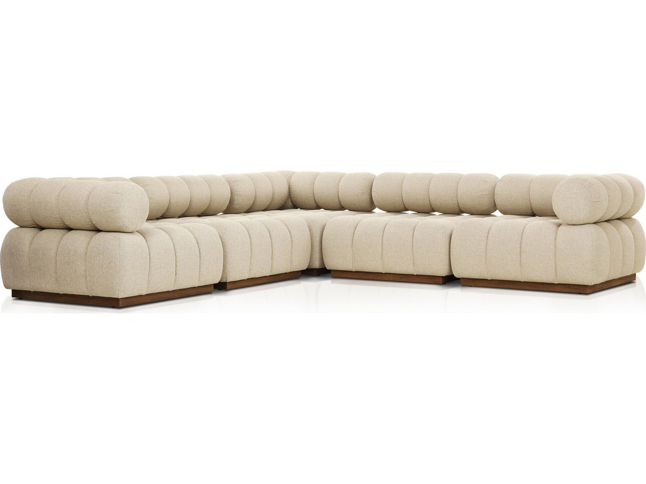 Roma Outdoor 5-PC Sectional Sofa - Hayes Cream by Four Hands
