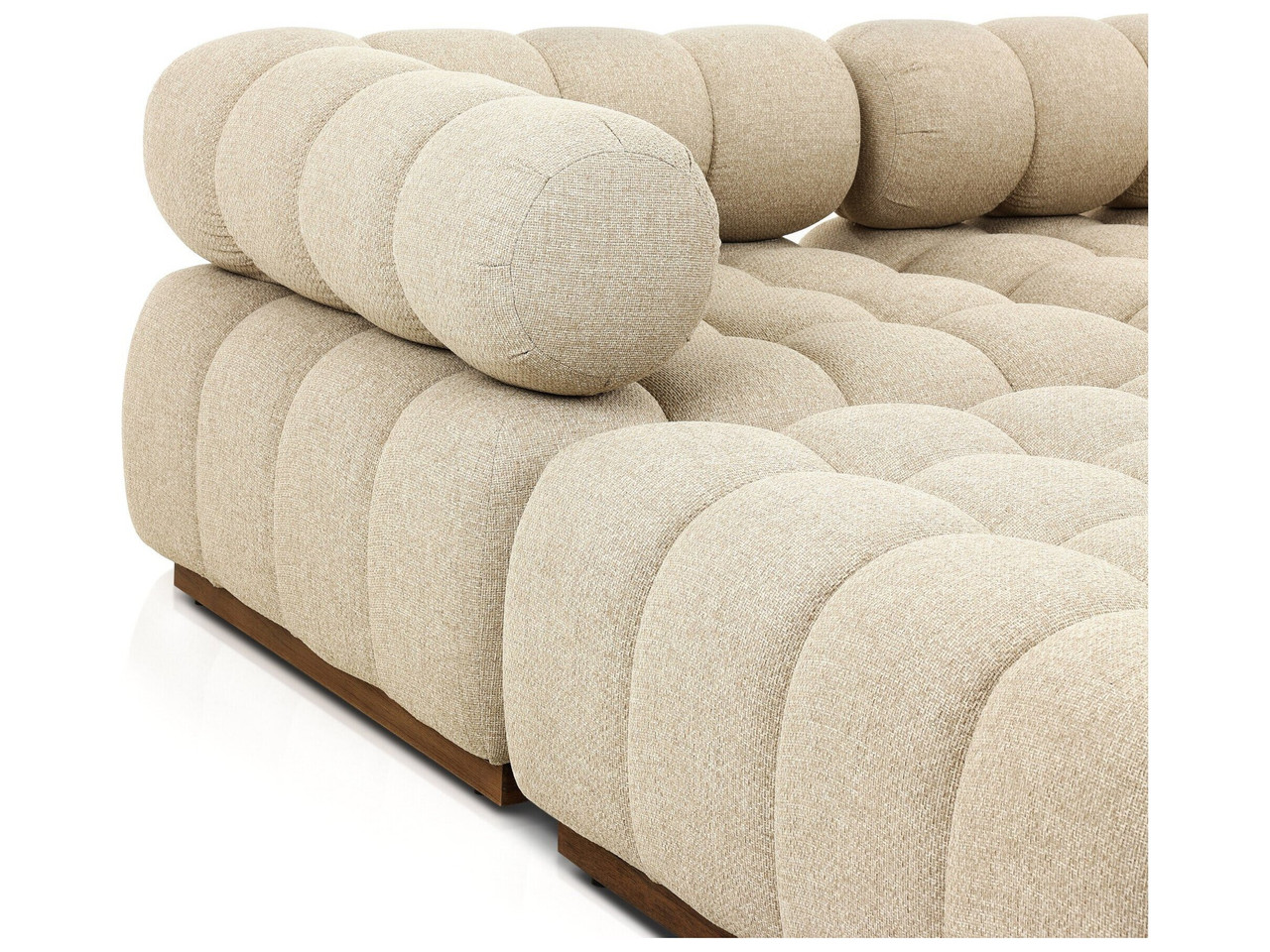 Roma Outdoor 3-PC Sectional Sofa + Ottoman - Hayes Cream by Four Hands