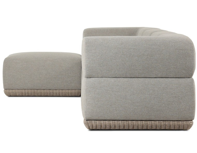 Evander Outdoor 4-PC Sectional Sofa - Ramiro Ecru by Four Hands