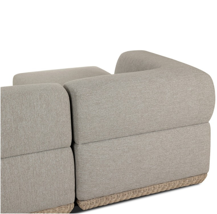 Evander Outdoor 4-PC Sectional Sofa - Ramiro Ecru by Four Hands