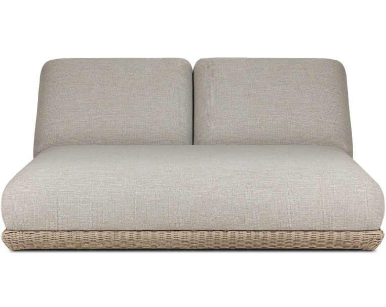 Evander Outdoor Double Chaise Lounge - Ramiro Ecru by Four Hands