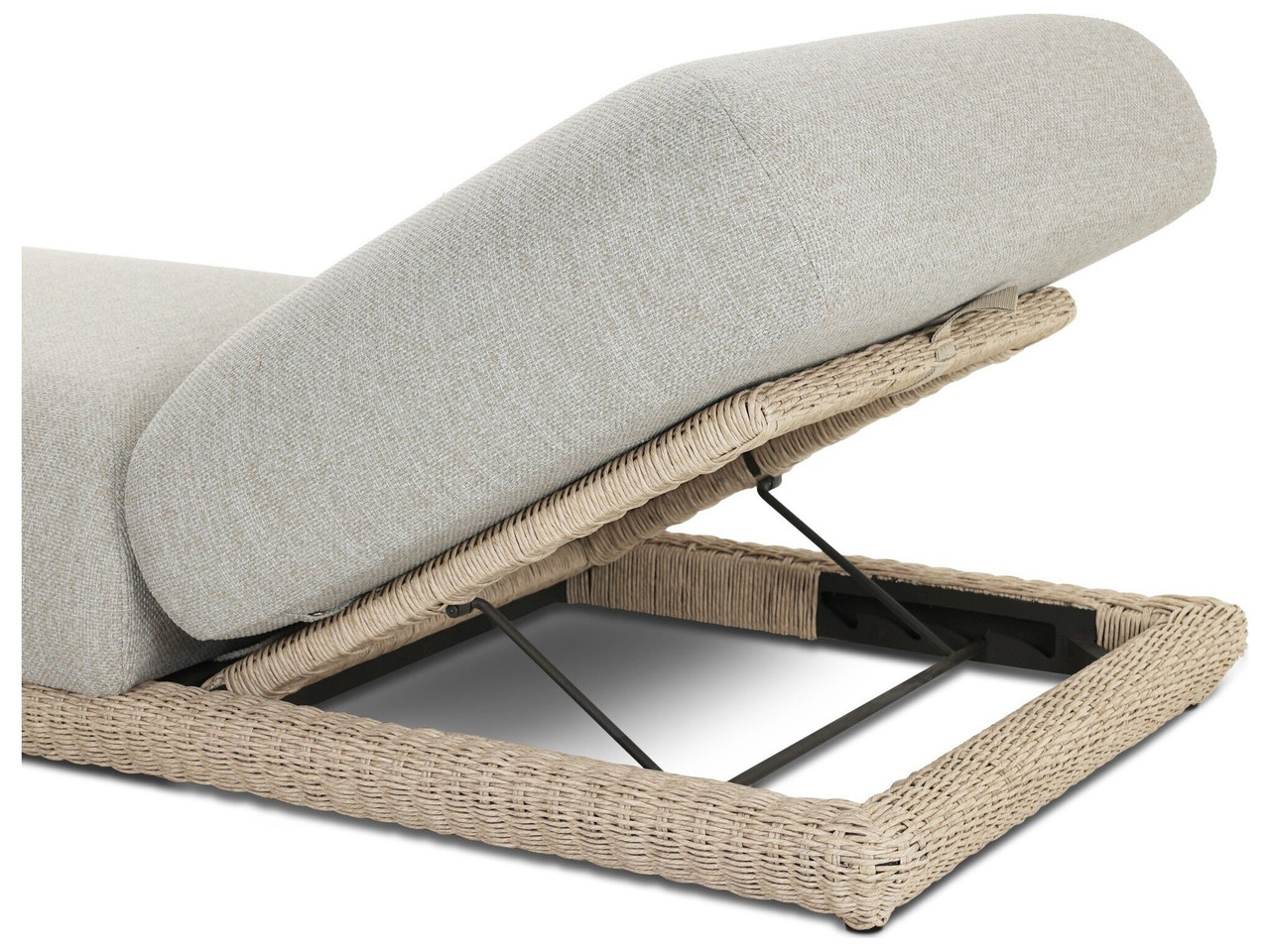 Evander Outdoor Chaise Lounge - Ramiro Ecru by Four Hands