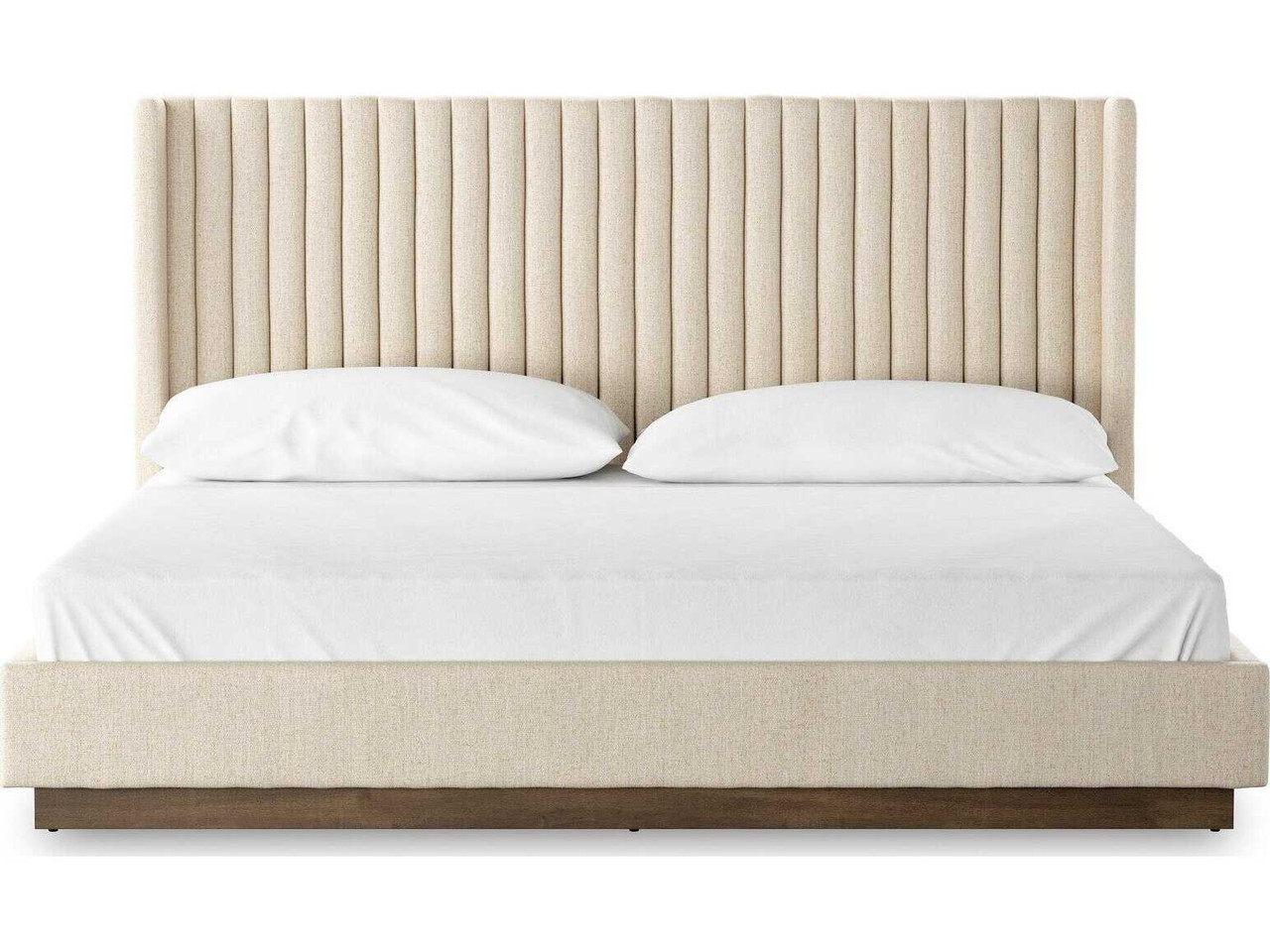 Montgomery King Bed - Thames Cream Performance Fabric by Four Hands