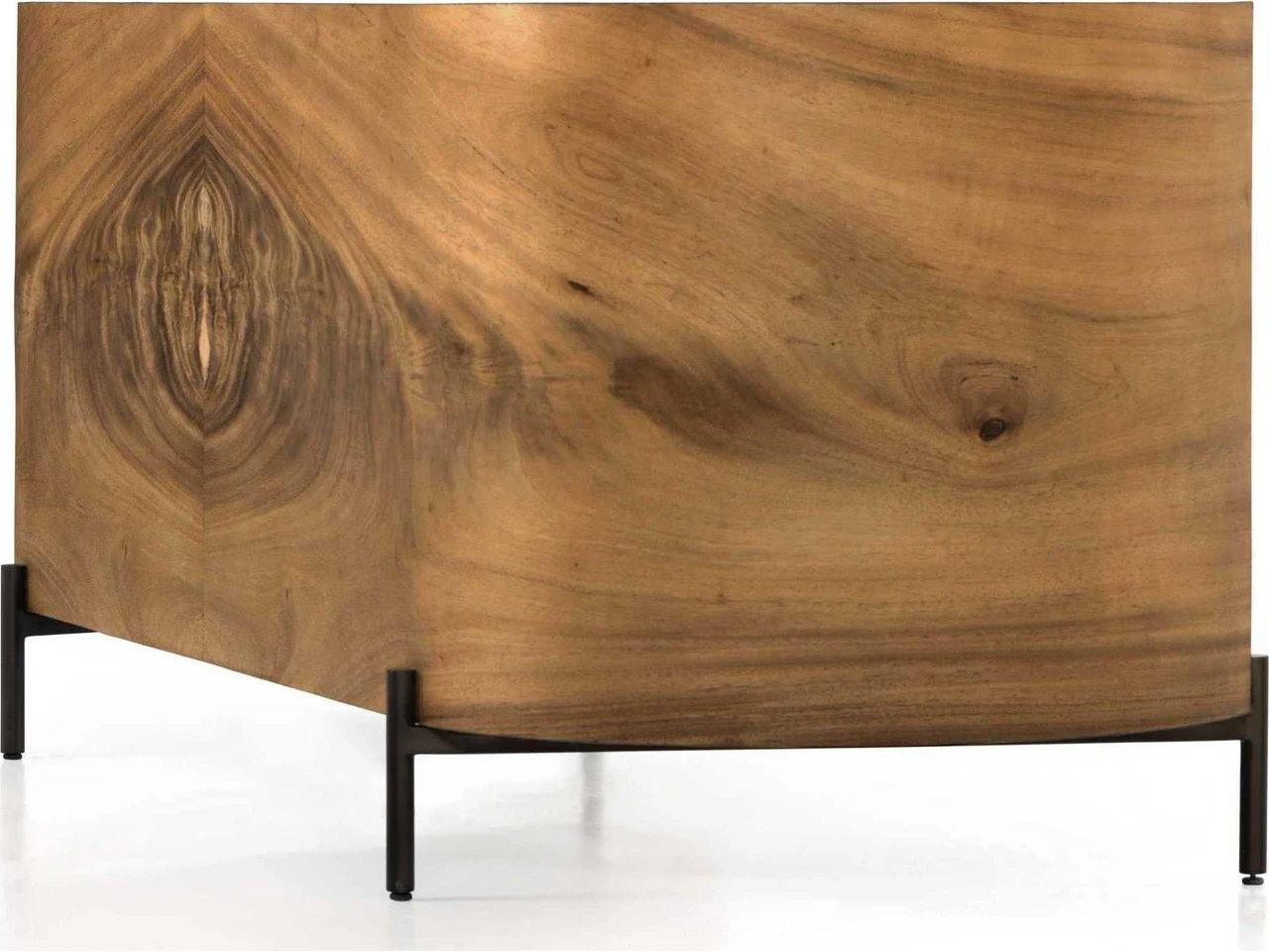 Lunas Executive Desk - Gold Guanacaste Sculpted Silhouette by Four Hands