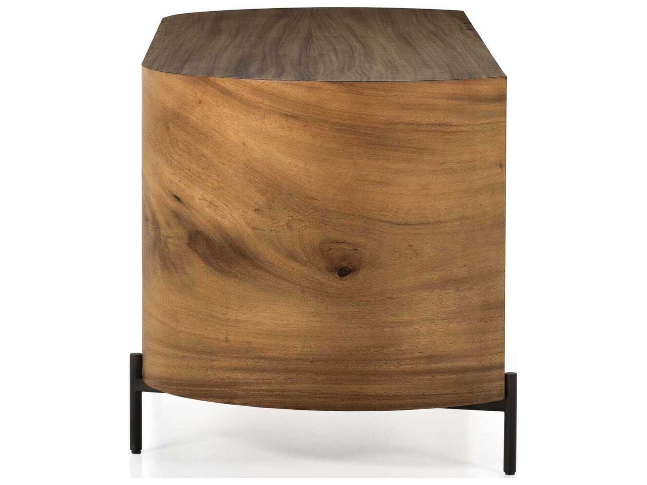 Lunas Executive Desk - Gold Guanacaste Sculpted Silhouette by Four Hands