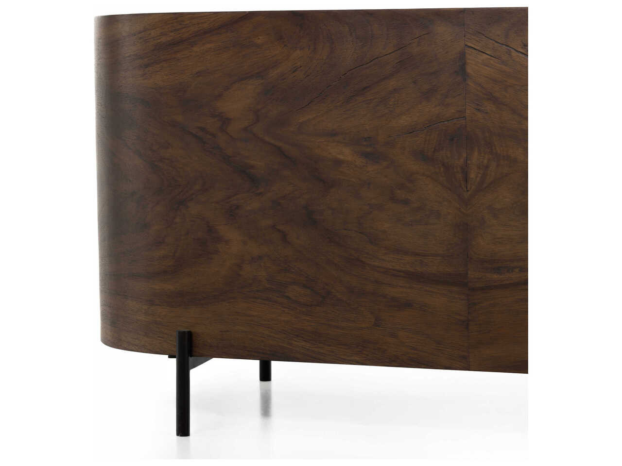 Lunas Executive Desk - Caramel Guanacaste Sculpted Silhouette by Four Hands