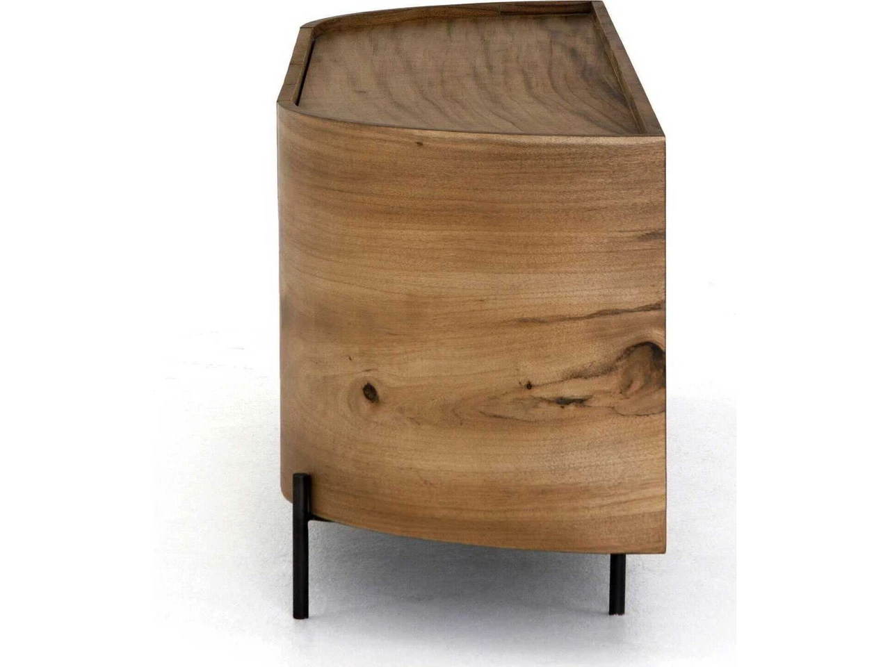 Lunas Media Console - Gold Guanacaste Sculpted Silhouette by Four Hands