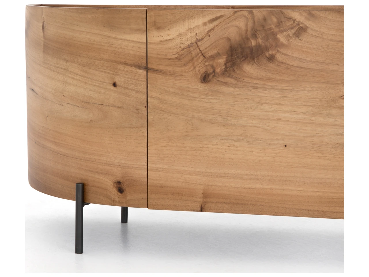 Lunas Media Console - Gold Guanacaste Sculpted Silhouette by Four Hands