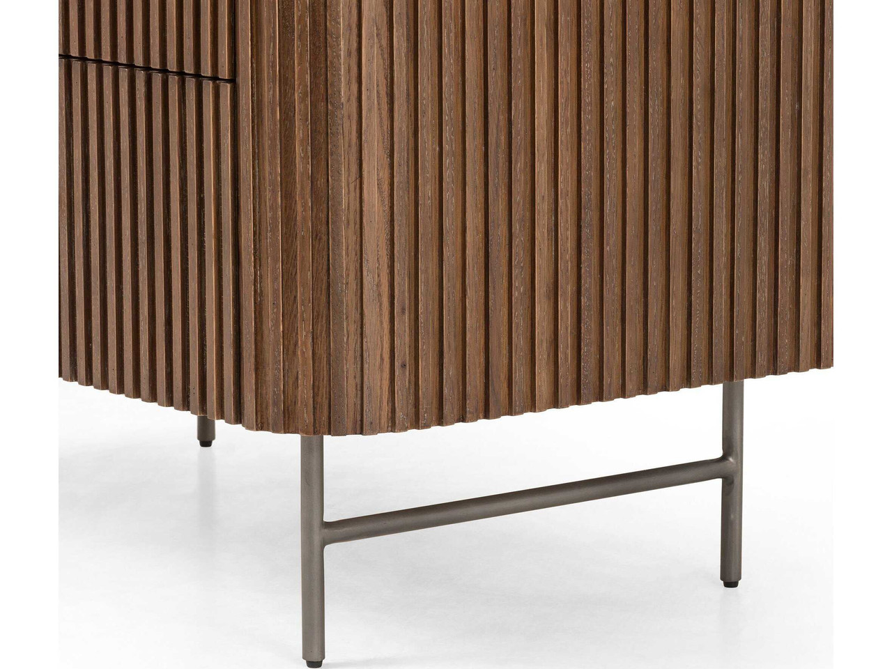 Fletcher Large Nightstand - Terra Brown Oak & Bluestone by Four Hands