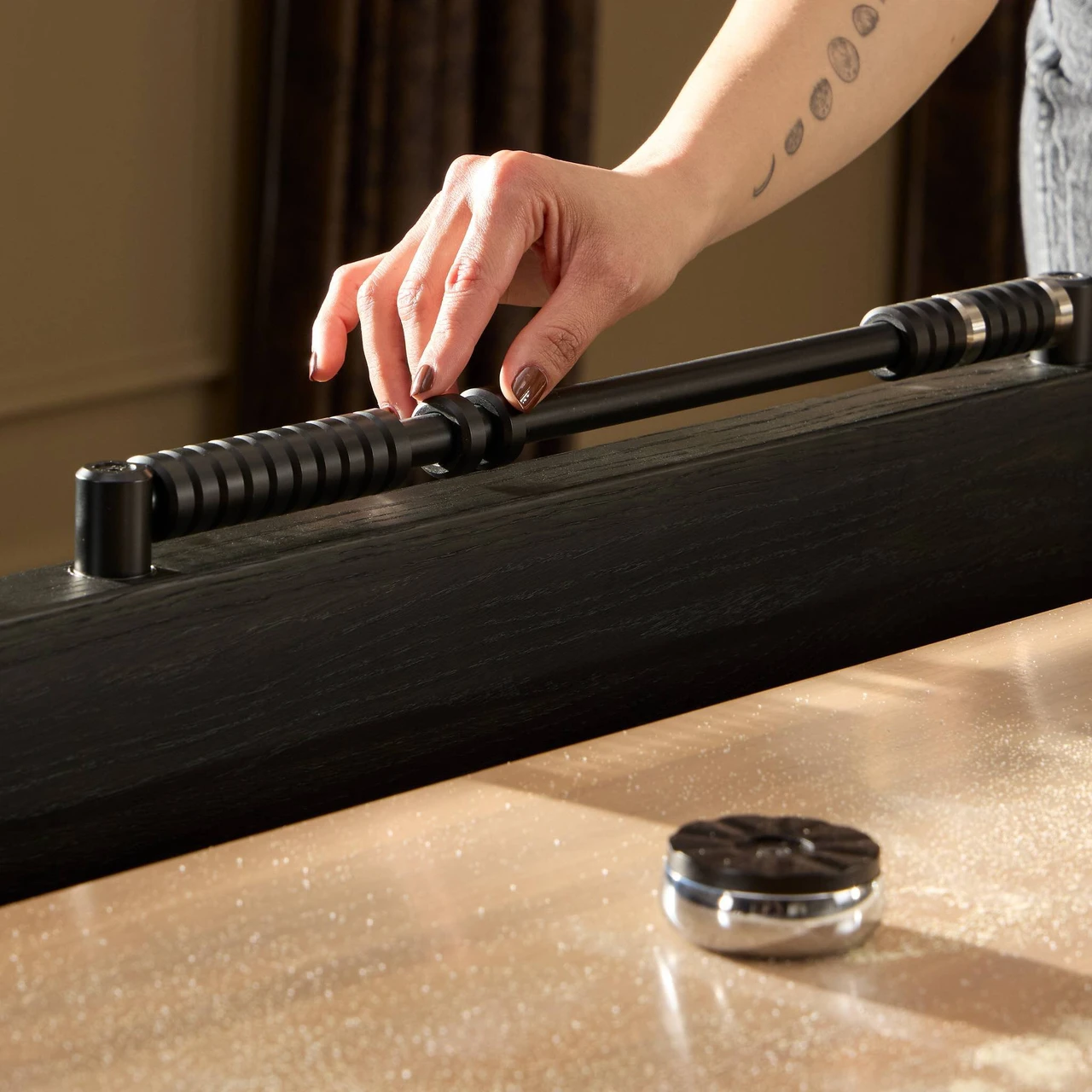 District Eight Large Shuffleboard Table - Ebonized Oak by Four Hands Lifestyle